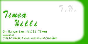 timea willi business card